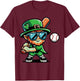 St Patricks Day Leprechaun Baseball Saint Paddys Boys Men T-Shirt - T-Shirt | Maroon