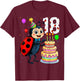 18 Year Old Funny Ladybug 2008 18th Birthday Girl Family T-Shirt - T-Shirt | Maroon