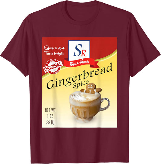 Gingerbread Spice Condiment Holiday Spice Group Costumes T-Shirt - T-Shirt | Maroon