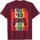 43rd Birthday Level 43 Achieved Gamer Gifts Funny Birthday T-Shirt - T-Shirt | Maroon