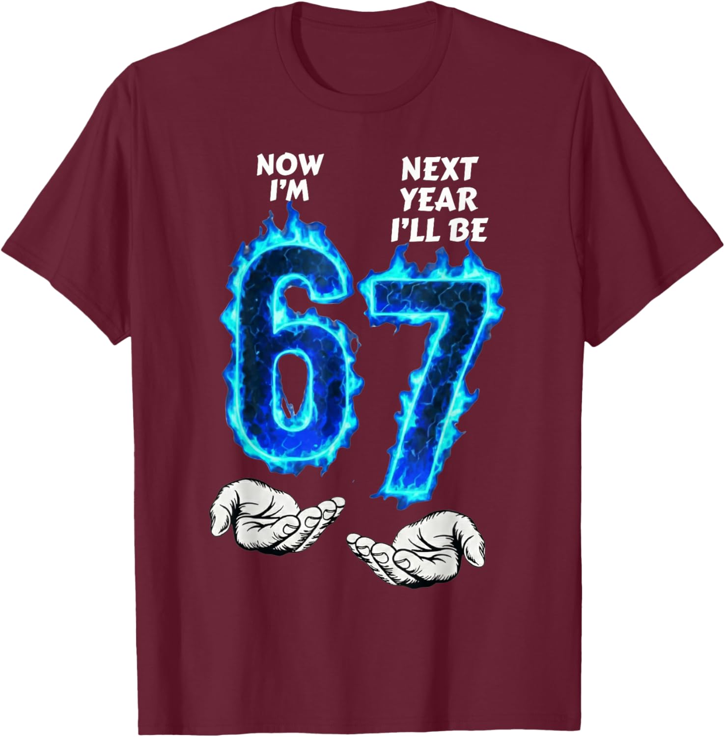 6th Birthday Boys Girls 6 7 Now I'm 6 Next Year I'll be 7 T-Shirt - T-Shirt | Maroon