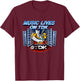 Music Lives on TDK Vintage 80s Retro 1980s Apparel Joke T-Shirt - T-Shirt | Maroon