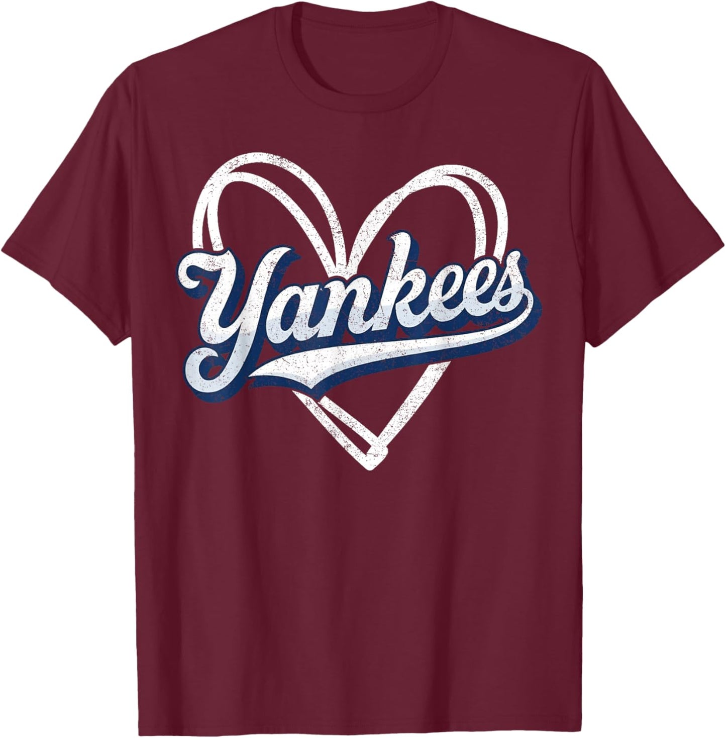 Yankees Vintage Retro Style, Classic 70s & 80s Yankees T-Shirt - T-Shirt | Maroon