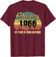 60th Birthday Gift February Being Awesome 1966 60 Years Old T-Shirt - T-Shirt | Maroon