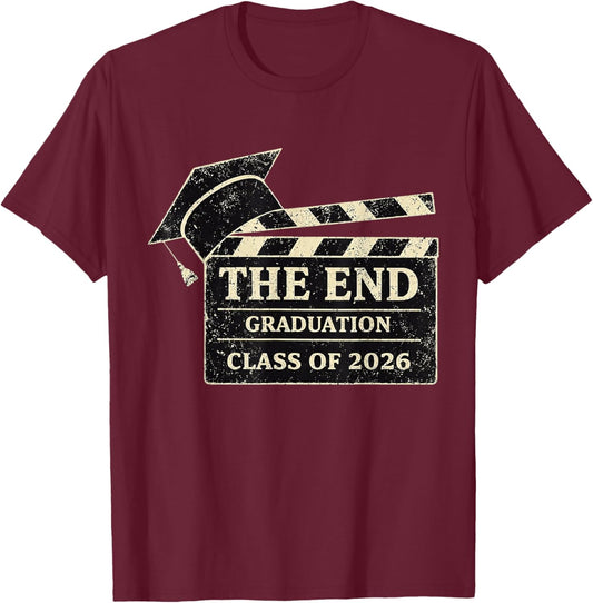 The End of My Student Era Class of 2026 Graduation T-Shirt - T-Shirt | Maroon
