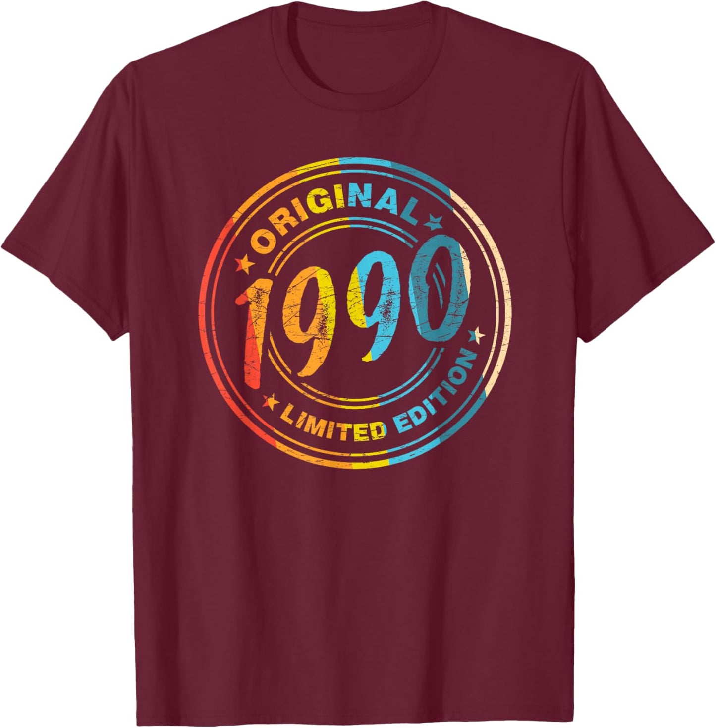 36th Birthday Retro Vintage 1990 Men Women T-Shirt - T-Shirt | Maroon
