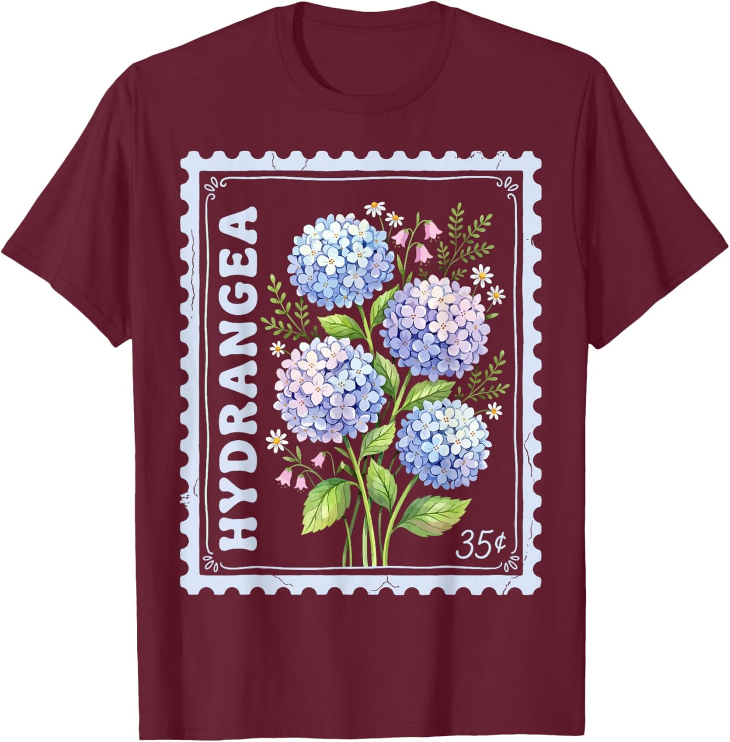 Hydrangea T-Shirt - T-Shirt | Maroon