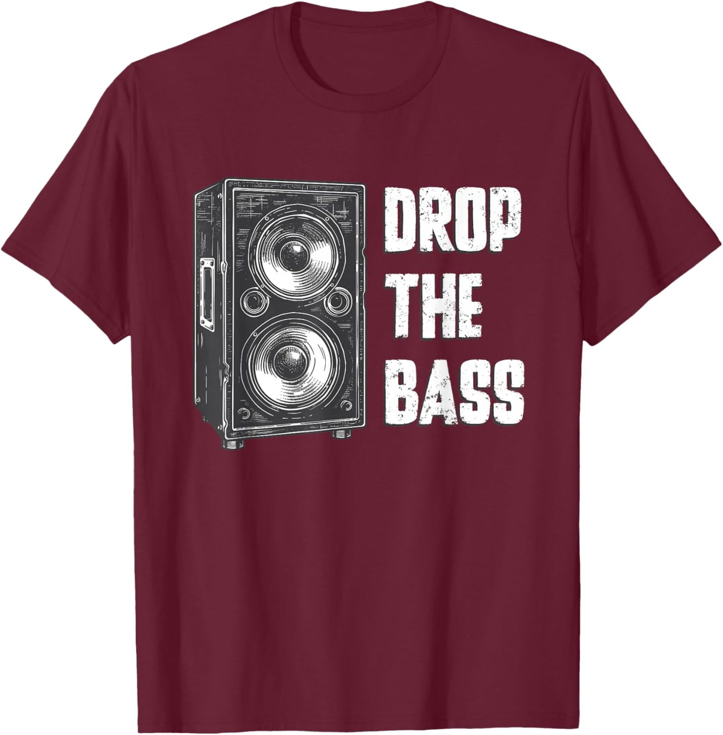 Bass-Drop Subwoofer Speaker Retro/Vintage Aesthetic T-Shirt - T-Shirt | Maroon