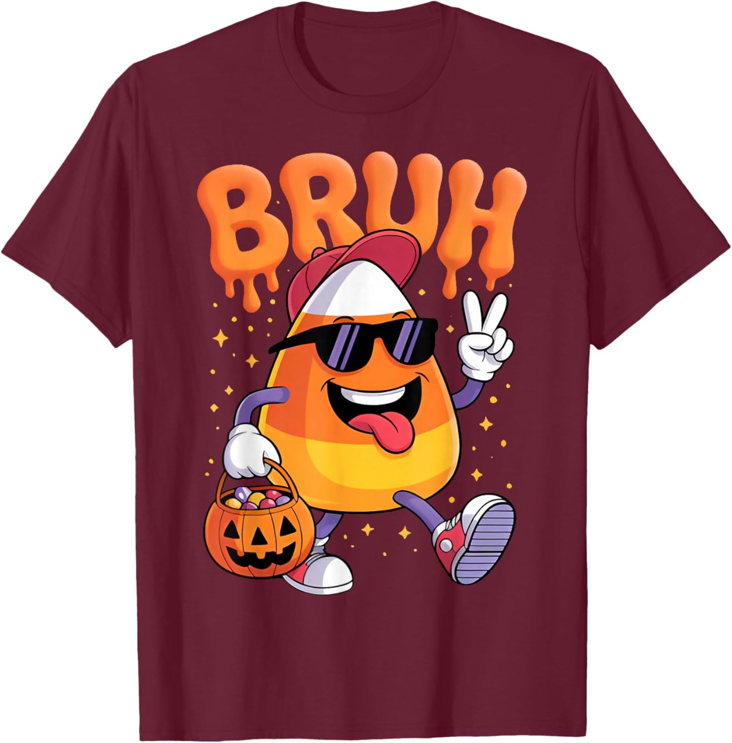 Funny Candy Corn Halloween Costume for Everyone T-Shirt - T-Shirt | Maroon
