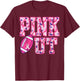 Pink Out American Football Camo Breast Cancer Awareness T-Shirt - T-Shirt | Maroon