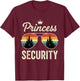 Princess Security Protection Retro Castle Family Matching T-Shirt - T-Shirt | Maroon