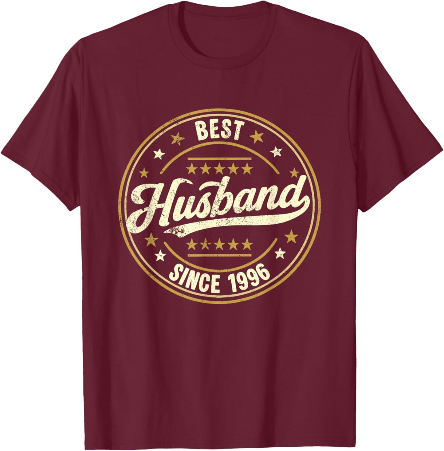 Retro Proud Best Husband Since 1996 30th Wedding Anniversary T-Shirt - T-Shirt | Maroon