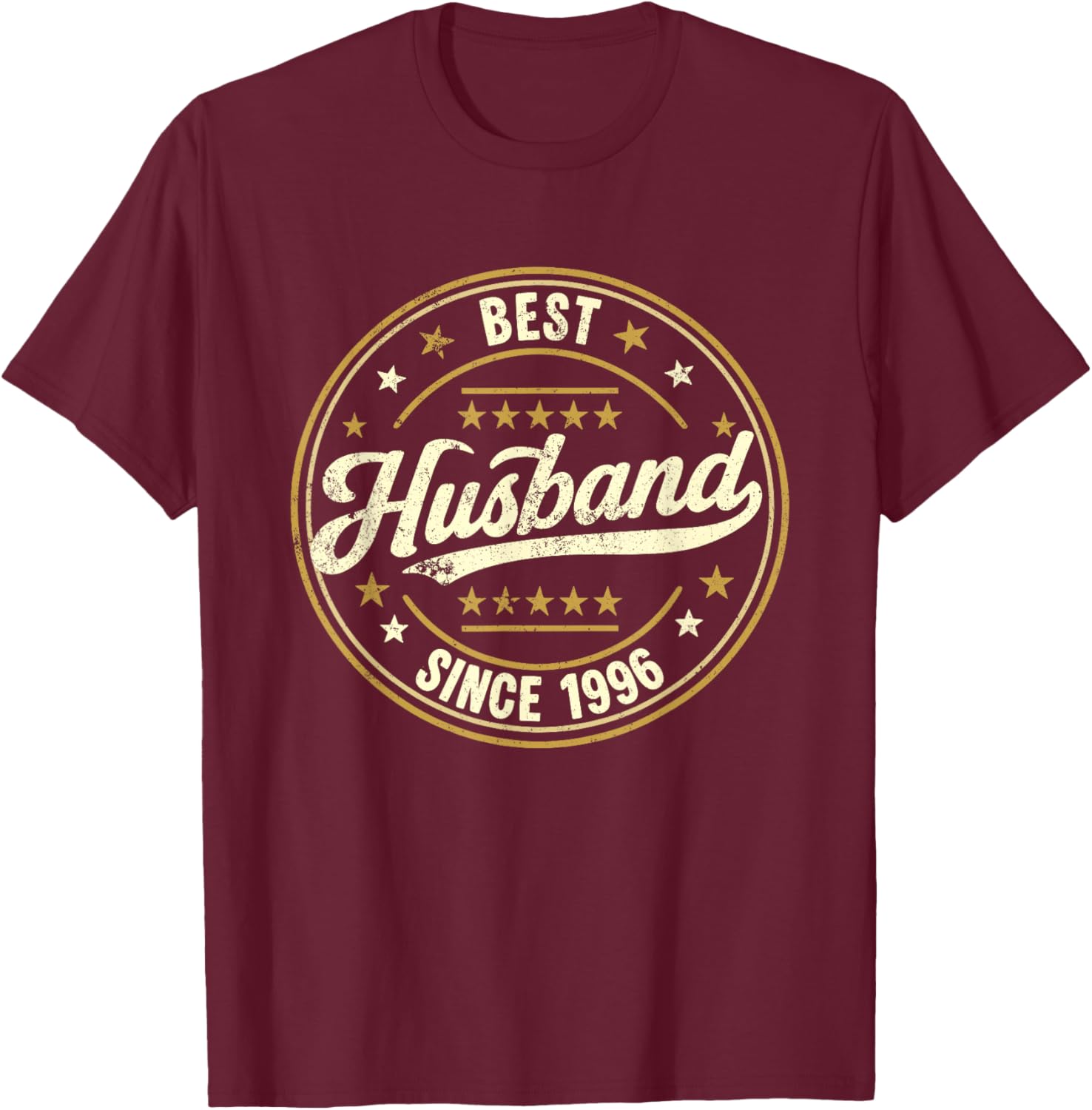 Retro Proud Best Husband Since 1996 30th Wedding Anniversary T-Shirt - T-Shirt | Maroon