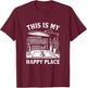 Miniature Painting Funny Model Figure Painter Happy Place T-Shirt - T-Shirt | Maroon