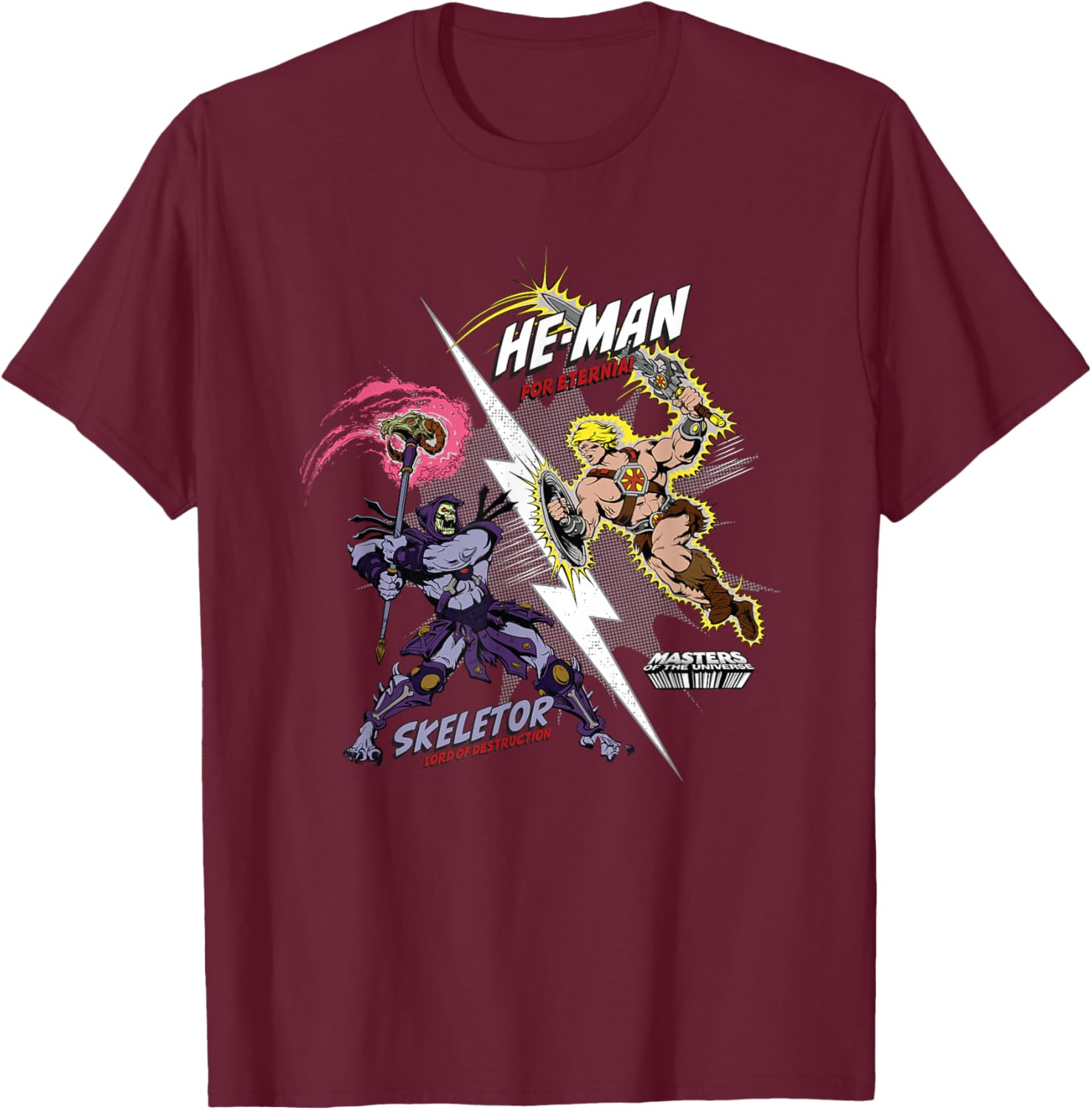 Masters of The Universe - He-Man for Eternia T-Shirt - T-Shirt | Maroon