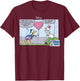 Disney Mickey and Friends Donald and Daisy Valentines T-Shirt - T-Shirt | Maroon