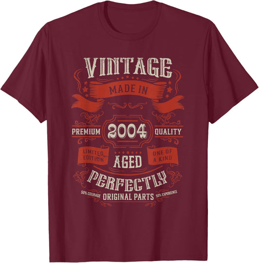 Cool 22nd Birthday Decorations Men Women Vintage 22 Year Old T-Shirt - T-Shirt | Maroon