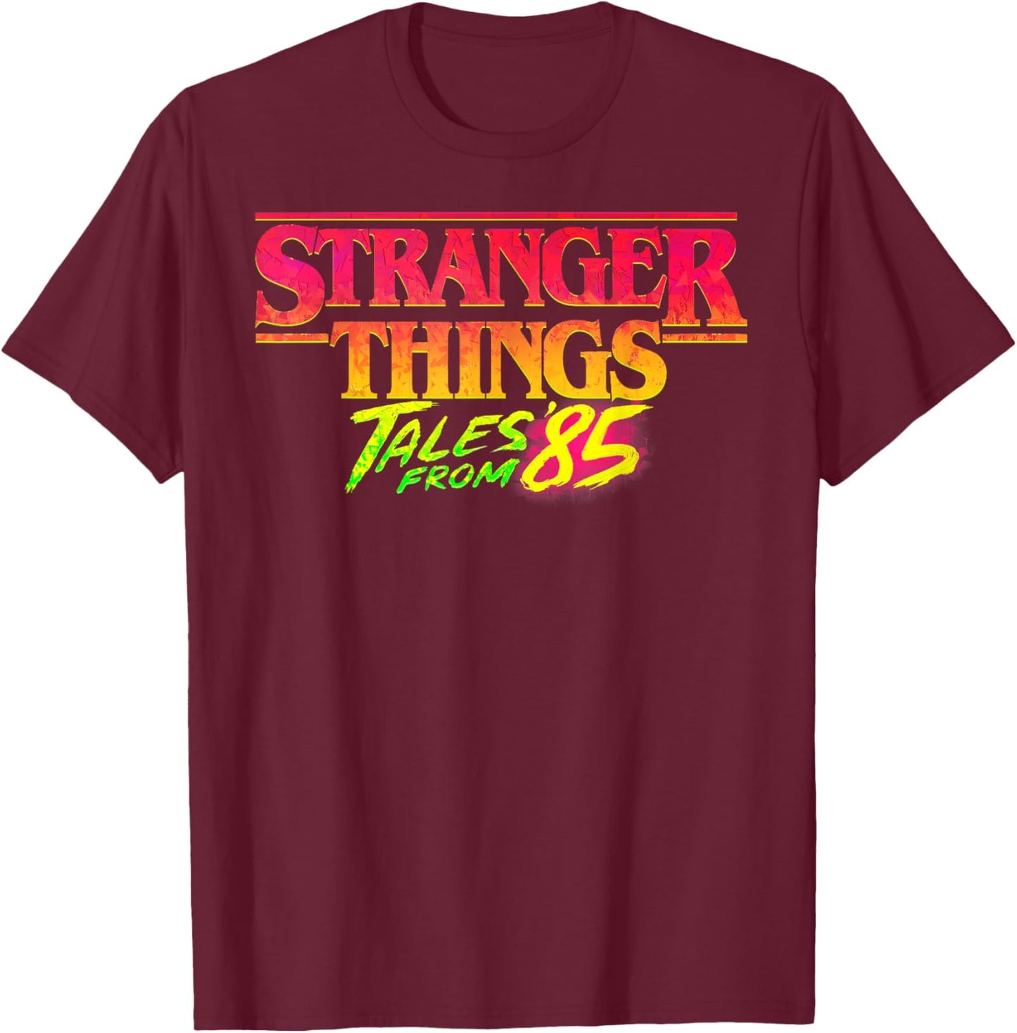 Stranger Things Tales from '85 Bold Gradient Series Logo T-Shirt - T-Shirt | Maroon
