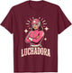 Luchadora Lucha Libre Masks Mexican Wrestling T-Shirt - T-Shirt | Maroon