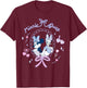 Disney Minnie Mouse & Daisy Duck Friend Heart Coquette Style T-Shirt - T-Shirt | Maroon