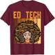 Ed Tech Powerful Black History Month Black Pride Design T-Shirt - T-Shirt | Maroon