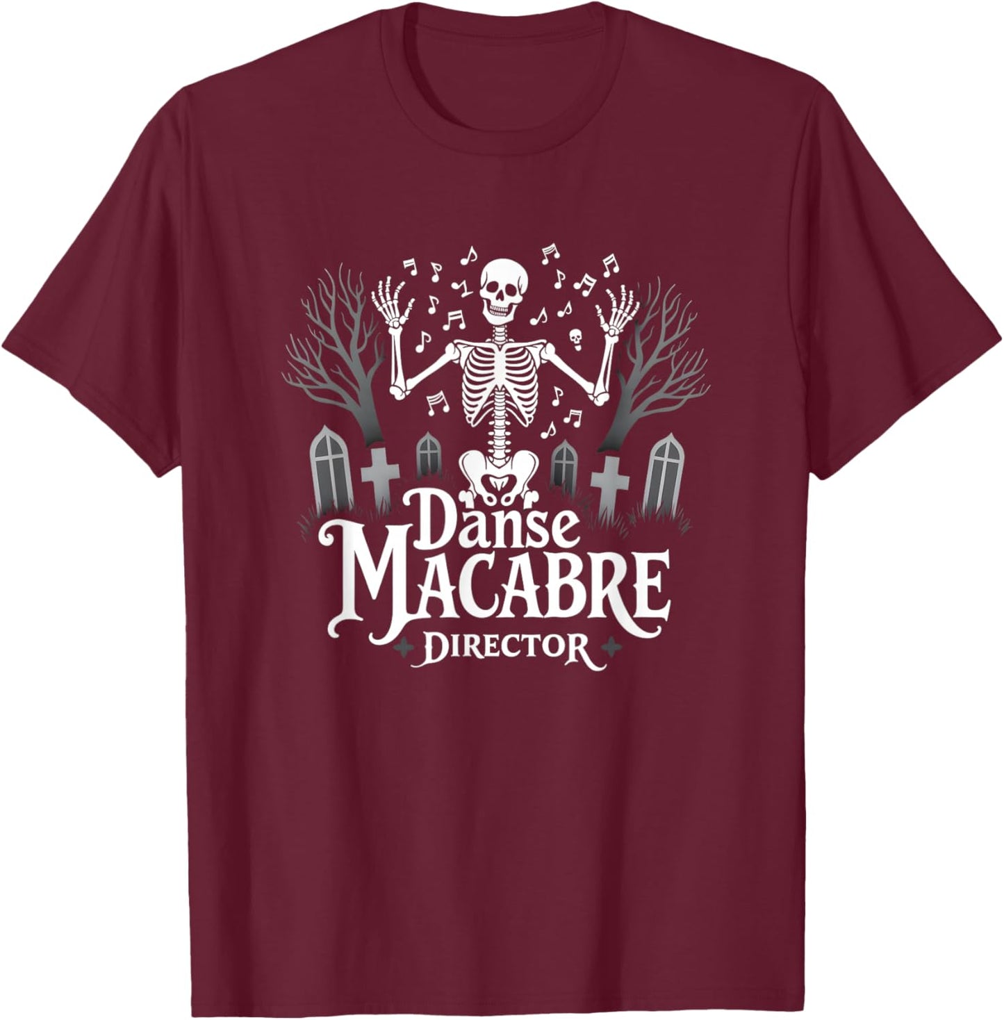 Halloween Creative Danse Macabre Director Artistic T-Shirt - T-Shirt | Maroon