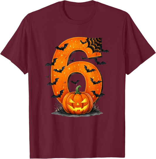 Fun Six Seven 6 7 Meme Design Couples Halloween T-Shirt - T-Shirt | Maroon