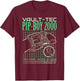 Fallout Video Game Pip-Boy 2000 Interface Retro Graphic T-Shirt - T-Shirt | Maroon