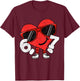 Funny Valentines Heart 67 Six Seven Boys Kids Teens T-Shirt - T-Shirt | Maroon