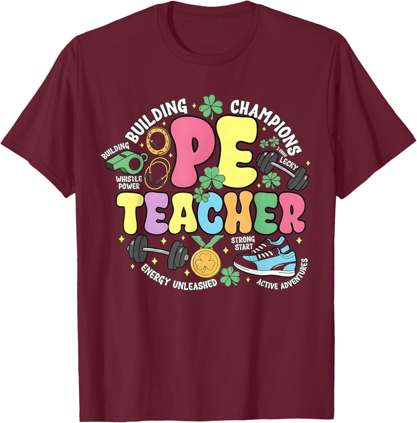 Shirt, Physical Education St Patricks D T-Shirt - T-Shirt | Maroon