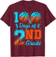 100 Days of 2nd Grade Basketball 100th Day of School Boys T-Shirt - T-Shirt | Maroon