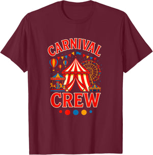 Carnival Crew - Circus Staff Costume Funny T-Shirt - T-Shirt | Maroon