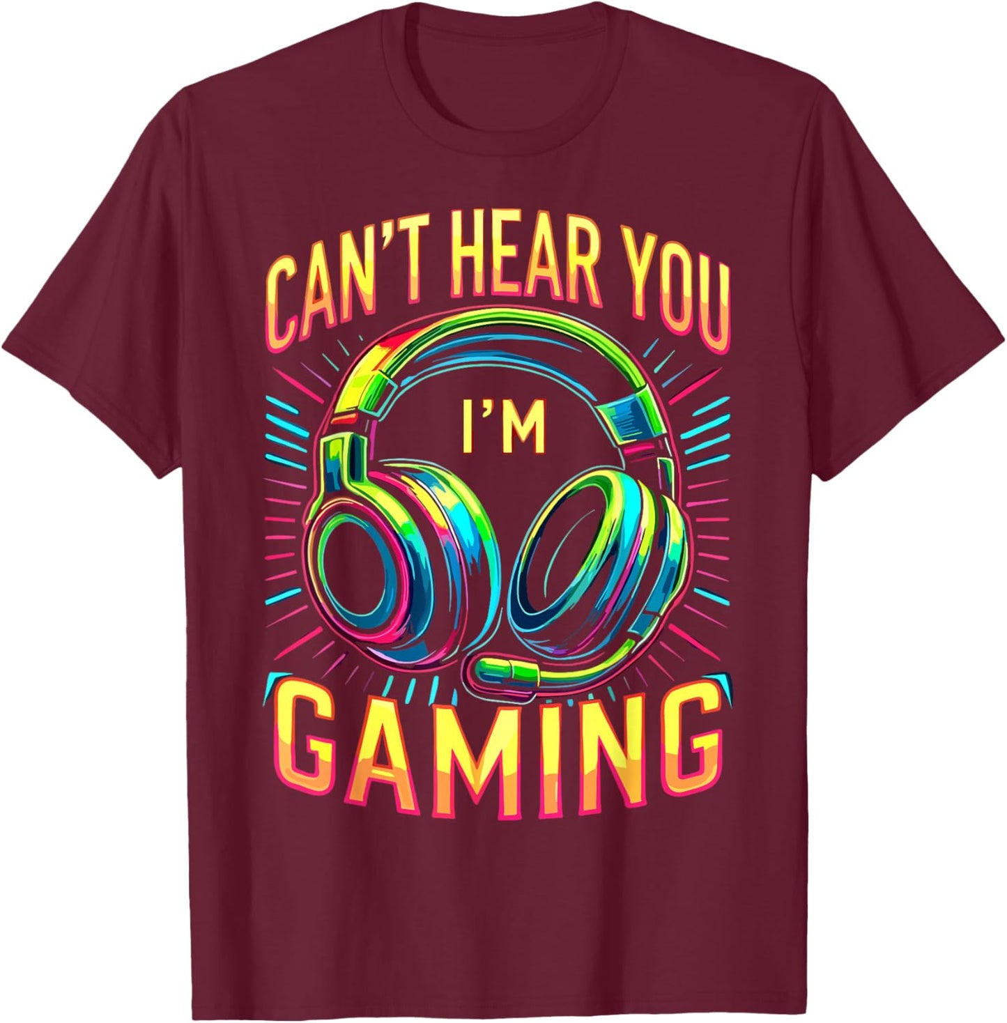 Gamer Funny Gaming Video Games T-Shirt - T-Shirt | Maroon