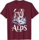 St. Bernard Rescue Puppy Switzerland Winter Hiking Souvenir T-Shirt - T-Shirt | Maroon