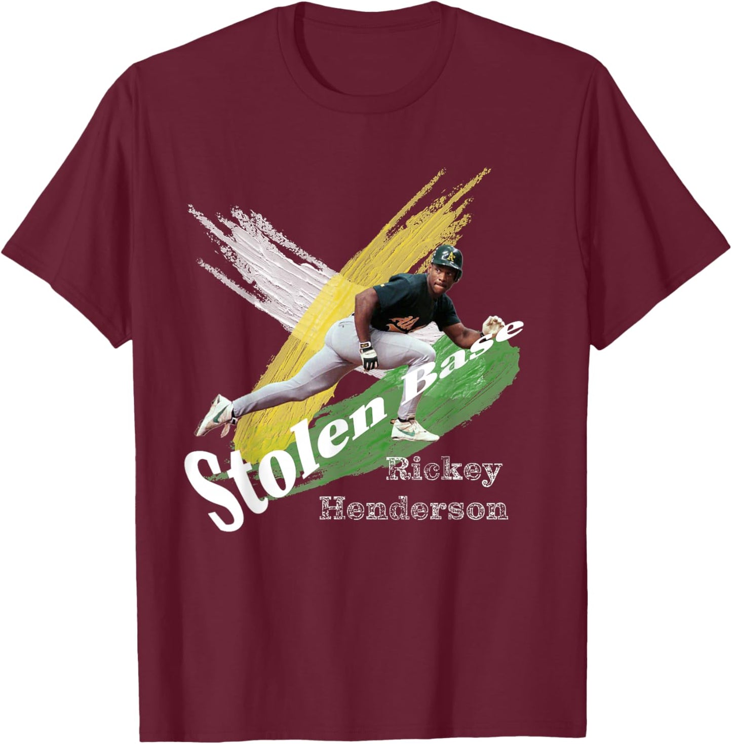 Rickey Henderson_001 T-Shirt - T-Shirt | Maroon