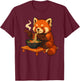 Roter Panda Mit Nudeln Ramen Kawaii Roter Panda T-Shirt - T-Shirt | Maroon