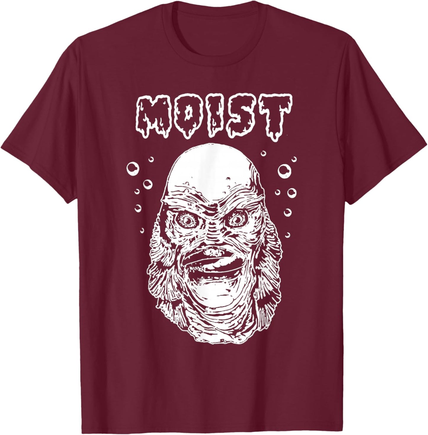 Black Moist Lagoon Halloween Creature T-Shirt - T-Shirt | Maroon