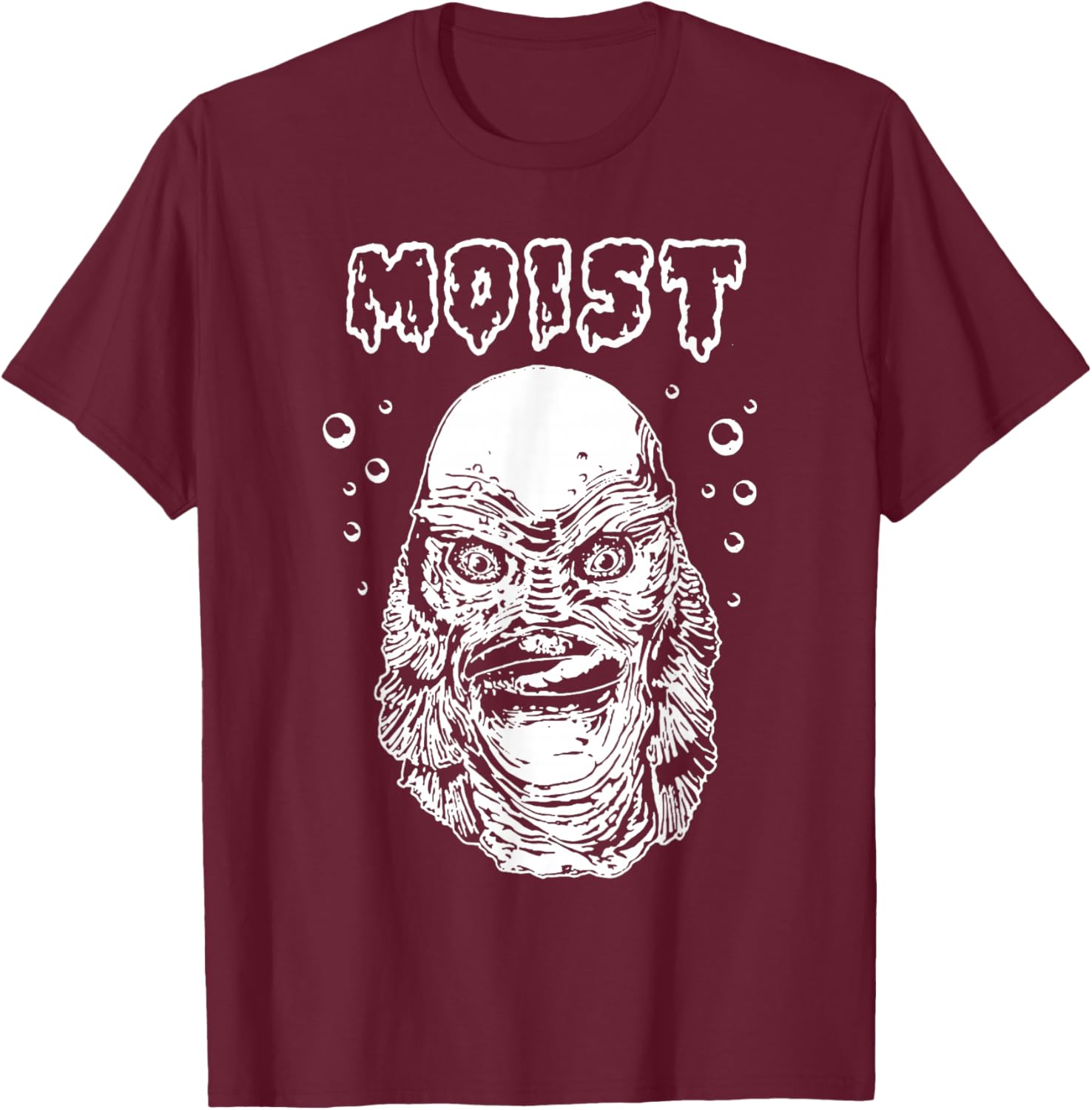 Black Moist Lagoon Halloween Creature T-Shirt - T-Shirt | Maroon