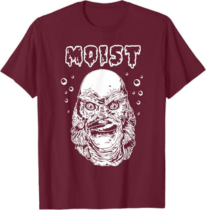 Black Moist Lagoon Halloween Creature T-Shirt - T-Shirt | Maroon