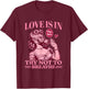 Funny Retro Valentine Gas Mask Love is in The Air Joke T-Shirt - T-Shirt | Maroon