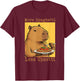 More Spaghetti Less Upsetti Capybara Eating Italian Pasta T-Shirt - T-Shirt | Maroon