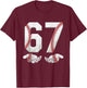 67 Six Seven Number 6 7 Meme Baseball Six Seven for Boys Men T-Shirt - T-Shirt | Maroon
