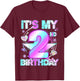 2 Years Old Birthday Kpop Kids Toddler 2nd Birthday Girl T-Shirt - T-Shirt | Maroon