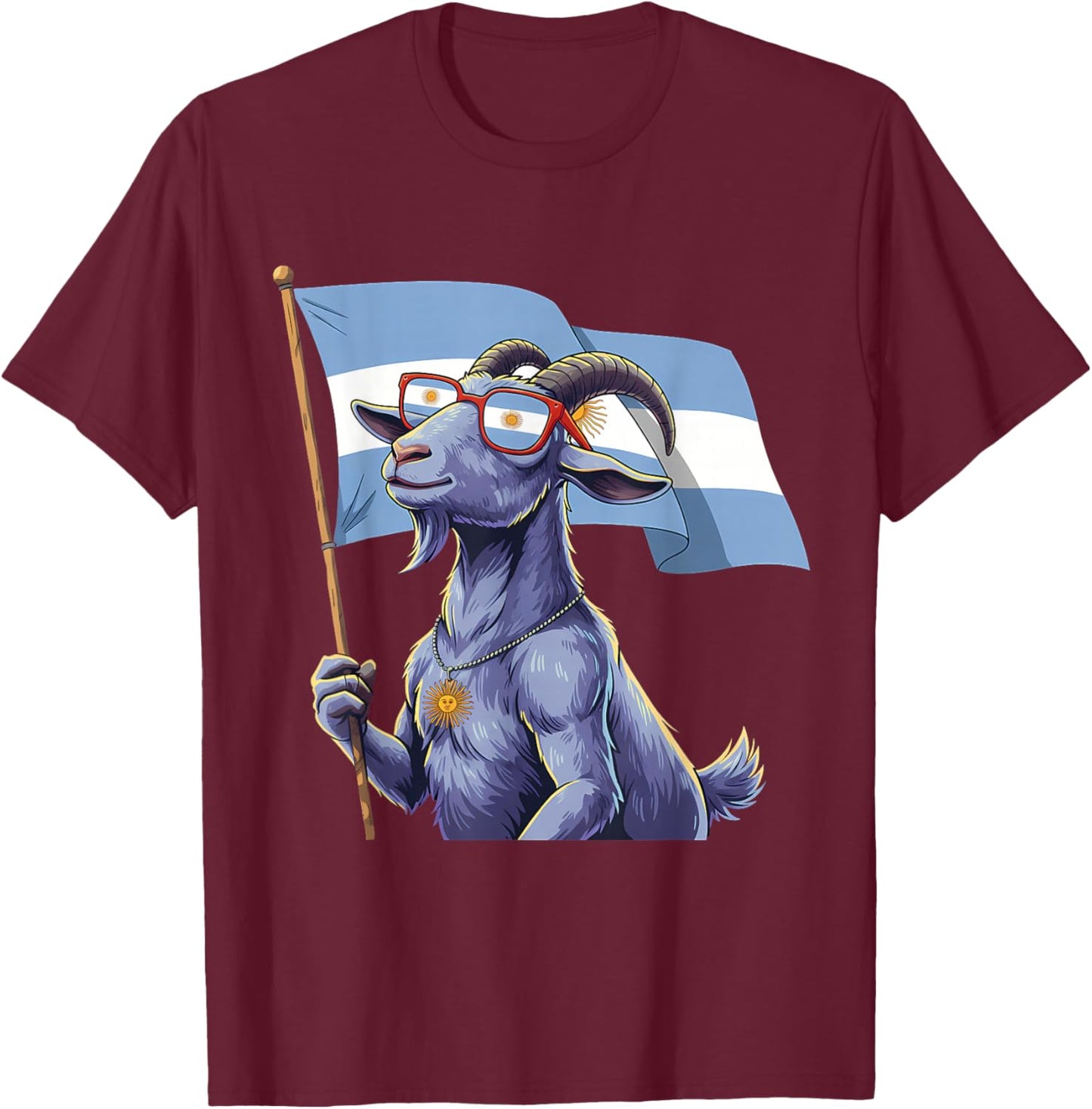 Argentina Flag Argentinian Pride T-Shirt - T-Shirt | Maroon