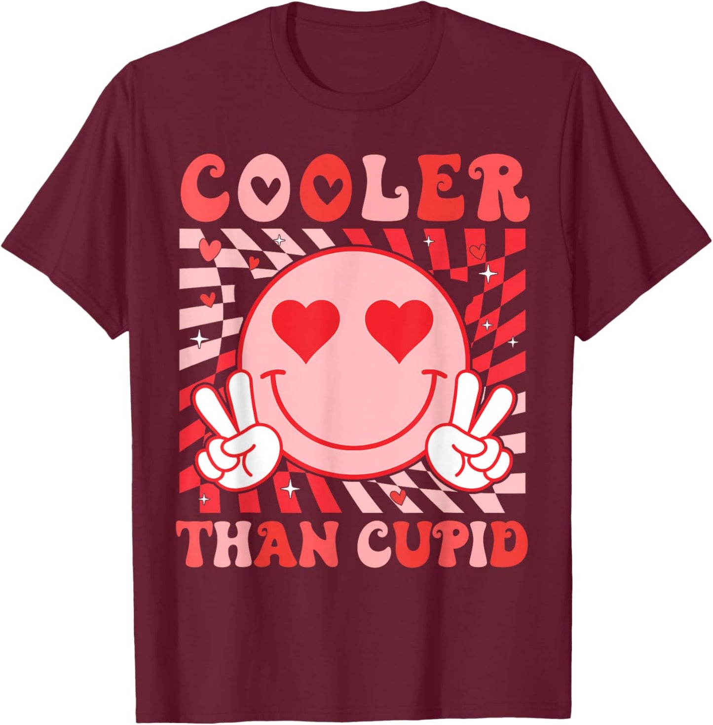 Cooler Than Cupid Valentines Day for Teens Kids Boys Girls T-Shirt - T-Shirt | Maroon