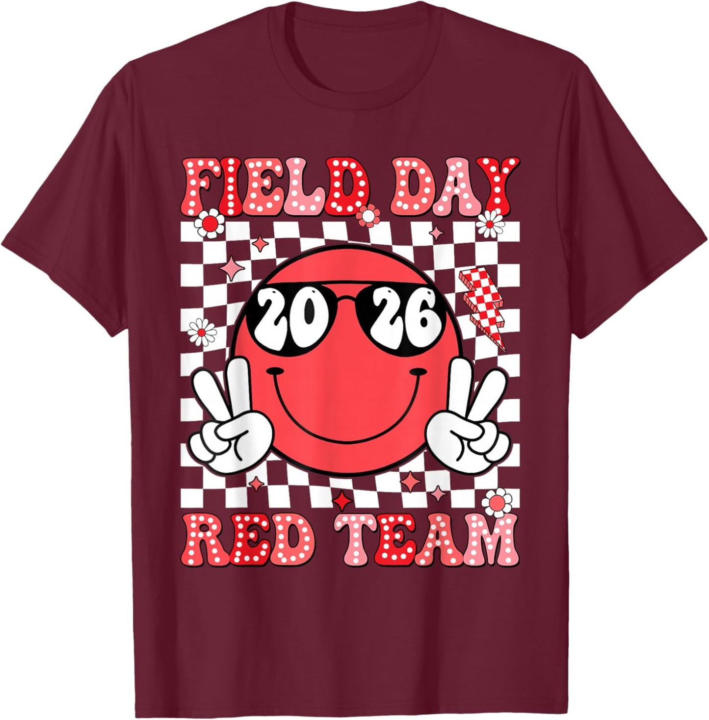 Field Day Red Team Funny for Teacher Kids Field Day Games T-Shirt - T-Shirt | Maroon