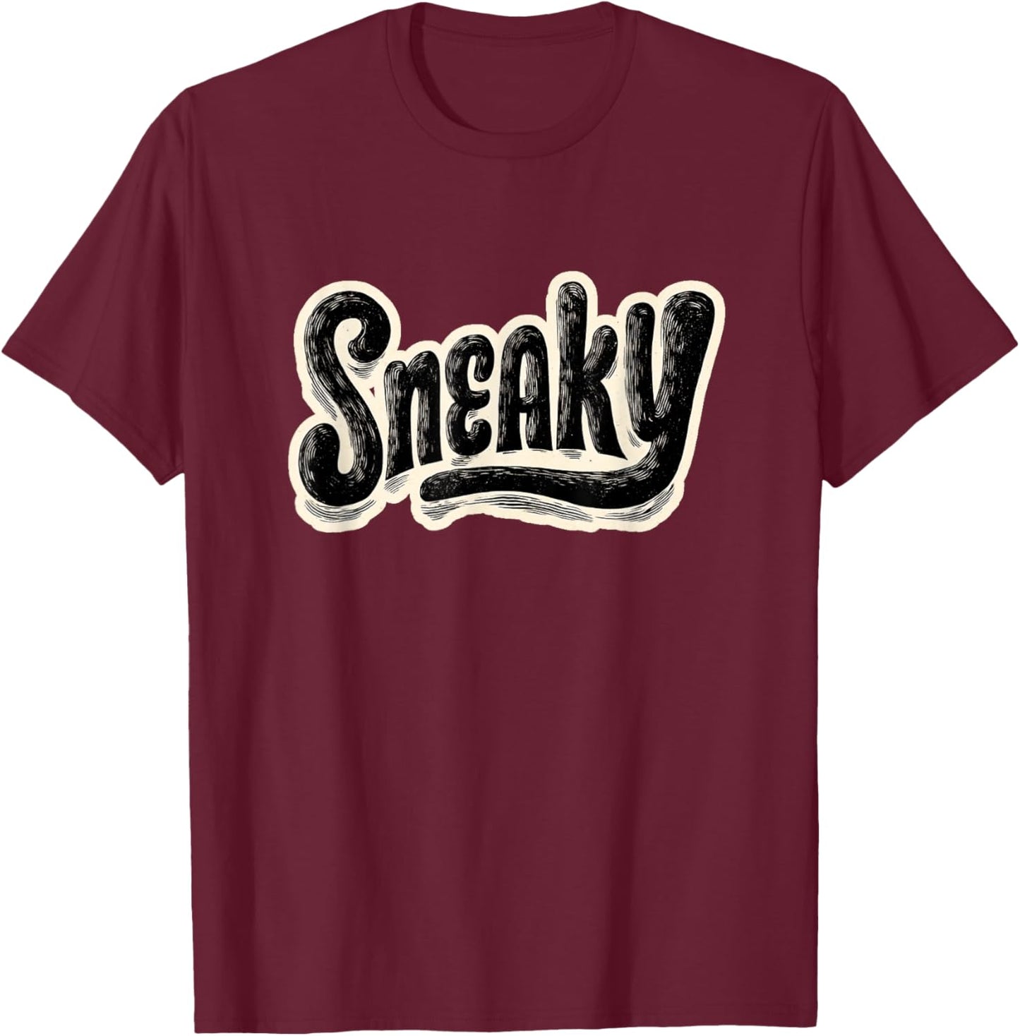 Awesome Sneaky Emblem for Adults and Kids T-Shirt - T-Shirt | Maroon