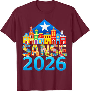 Balcones De Cora Sanse 2026 San Juan Festival San Sebastian T-Shirt - T-Shirt | Maroon