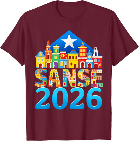Balcones De Cora Sanse 2026 San Juan Festival San Sebastian T-Shirt - T-Shirt | Maroon
