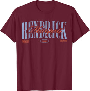 Hendrick Motorsports Est. 1984 Classic Bold and Cursive Text T-Shirt - T-Shirt | Maroon
